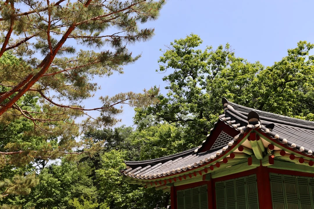 a building with a tree in the background