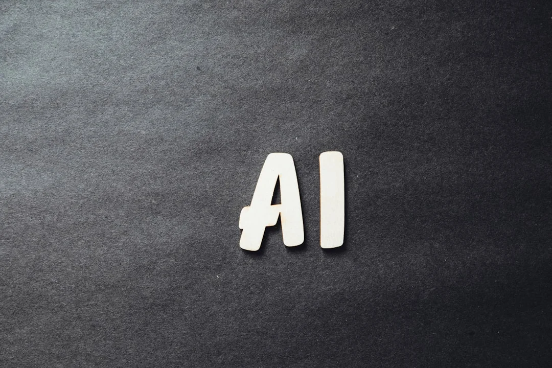 the word ai spelled in white letters on a black surface